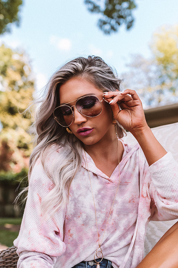 Message In A Bottle Polarized Aviator Sunnies In Brown