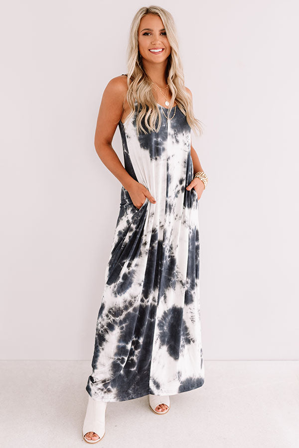 Stay Beachy Tie Dye Maxi In Indigo Blue Image - 1