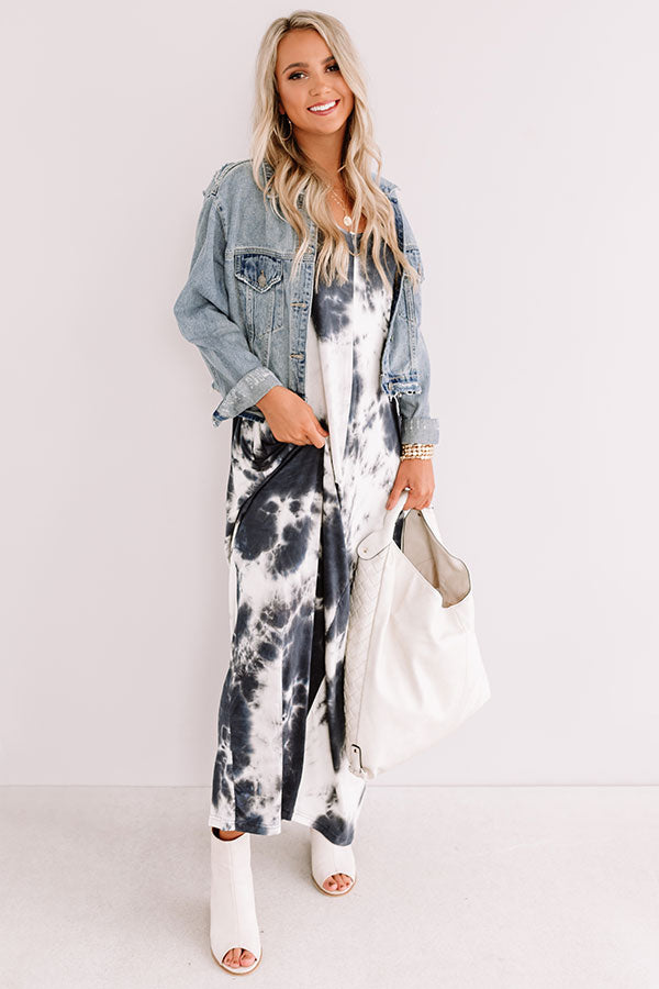 Stay Beachy Tie Dye Maxi In Indigo Blue Image - 2