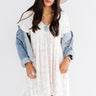 All Of My Love Babydoll Dress In Iced Latte Image - 1
