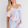 Coffee And Cozy Tie Dye Shift Top In Periwinkle Image - 1