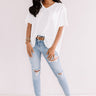 Weekend Picnic Shift Top In White Image - 1
