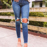 The Sorel Midrise Distressed Skinny Image - 1