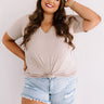 Coastal Chic Shift Tee In Warm Taupe  Curves Image - 1