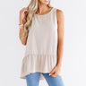 Central Park Sunset Shift Top In Warm Taupe Image - 1