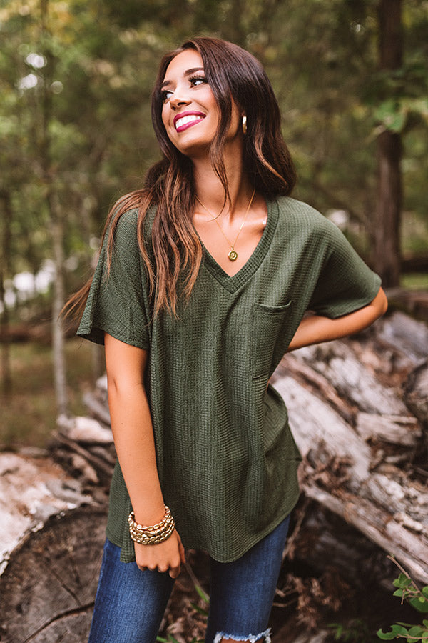 Vineyard Wishes Shift Top In Olive Image - 1