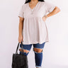 Downtown Brooklyn Babydoll Top In Birch Curves Image - 1