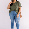 Vineyard Wishes Shift Top In Olive Curves Image - 1