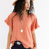 S'more Kisses Shift Top In Rust Image - 1