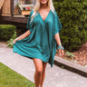 Chic Arrival Shift Dress In Hunter Green Image - 1