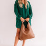 Spot On Babydoll Shift Dress In Hunter Green Image - 1