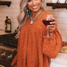 Spot On Babydoll Top In Pumpkin Image - 1