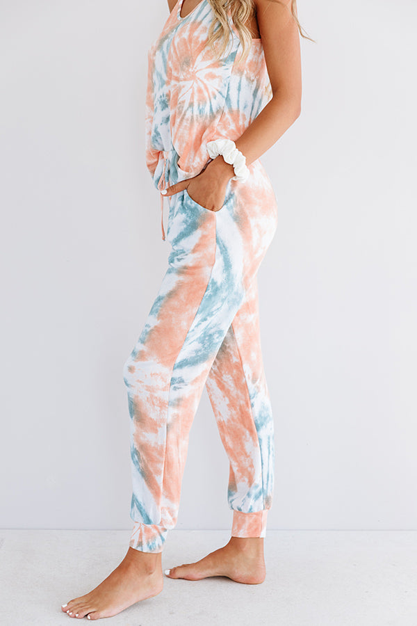 Go Getter Tie Dye Joggers In Orange Image - 3
