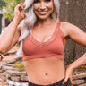Creekside Kisses Lace Trim Bralette In Rust Image - 1