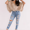 Newsworthy Style Bodysuit In Taupe Image - 1