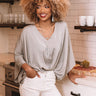 Newsworthy Style Bodysuit In Grey Image - 1