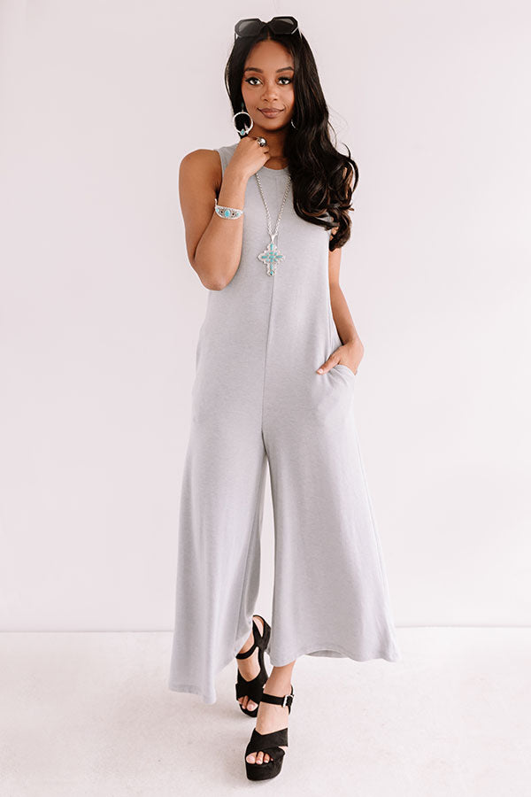 Simply Obsessed Jumpsuit In Grey Image - 1