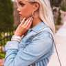 Starlight Swooning Hoop Earrings In Silver Image - 1