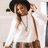 Autumn Mood Knit Sweater In White Image - 1