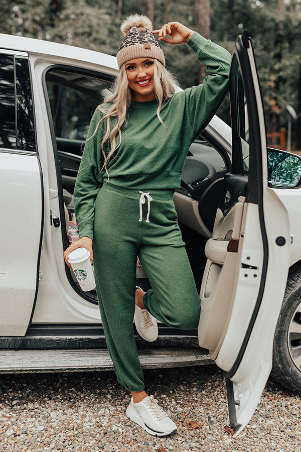 You Know The Drill Joggers In Olive Image - 1