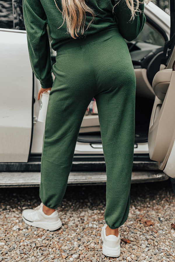 You Know The Drill Joggers In Olive Image - 4