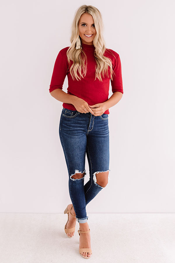 Kisses By The Fire Top In Red Image - 1