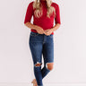 Kisses By The Fire Top In Red Image - 1