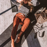 You Know The Drill Joggers In Dark Rust Image - 1