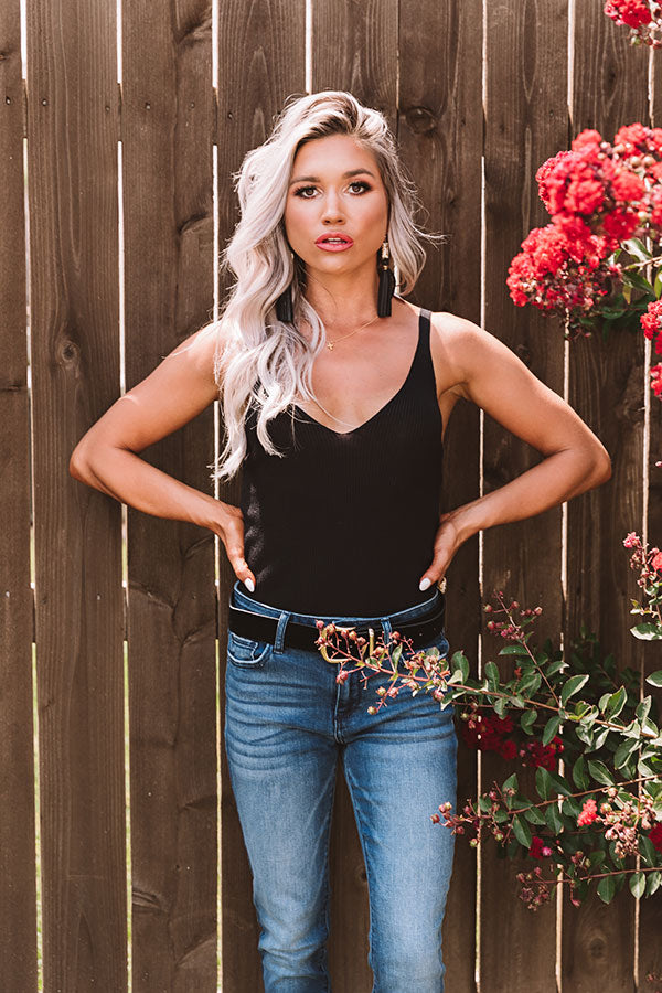 Fire Light Flirt Tank In Black