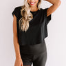 Away From It All Crop Top In Black Image - 1