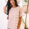 Cause For Applause Shift Top In Taupe Image - 1