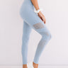 Recipe For Success High Waist Active Crop Legging In Airy Blue Image - 1