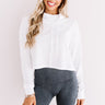 Latte Lover Waffle Knit Sweater In White Image - 1