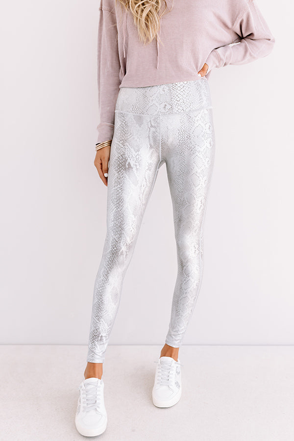 Jog My Memory Snake Print Active Legging Image - 1