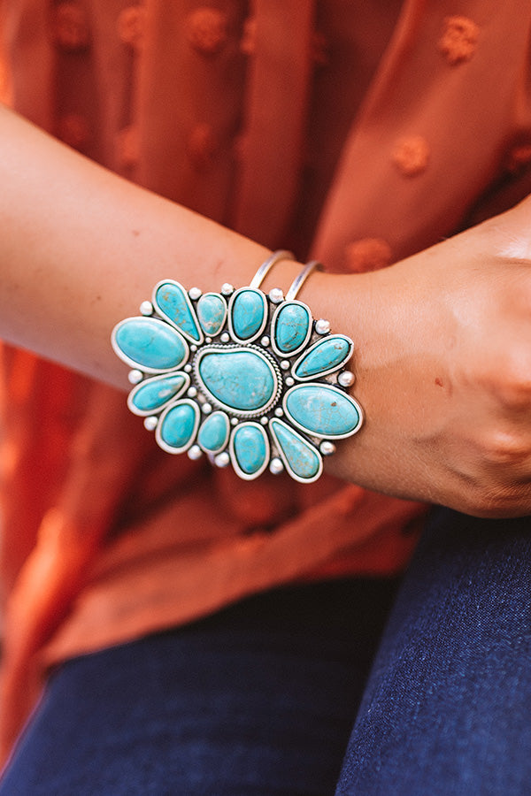 Refined Feelings Turquoise Cuff Bracelet