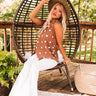 Seriously Outgoing Polka Dot Tank In Chocolate Image - 1