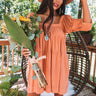 Trolly Ride Shift Dress In Light Rust Image - 1