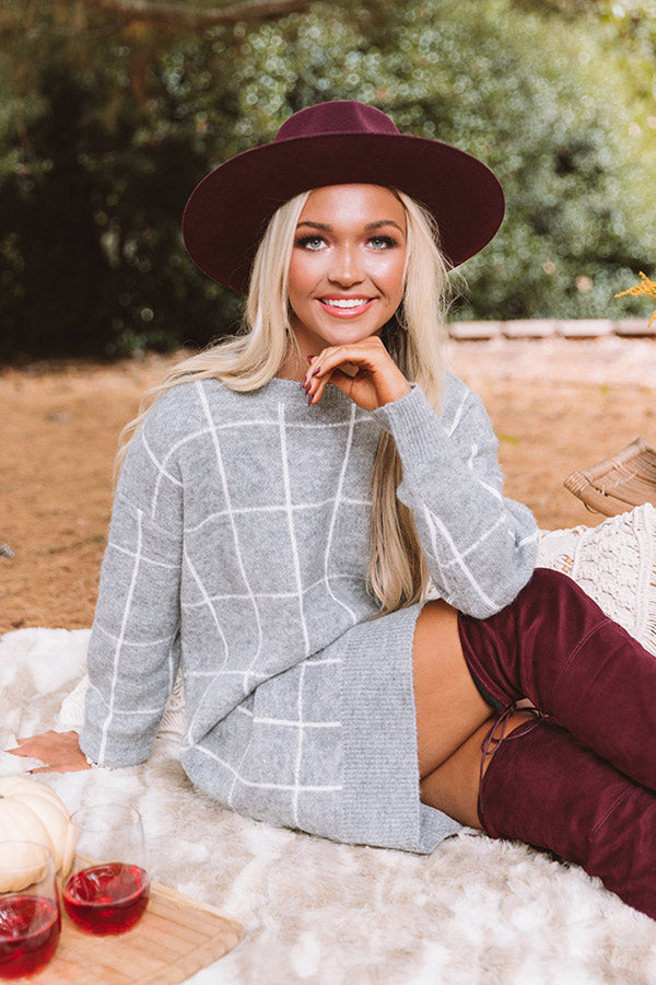 Crisp Evening Sweater Dress In Grey Image - 5