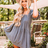 Trolly Ride Shift Dress In Charcoal Image - 1