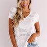 On The DL Camo Top In White Image - 1
