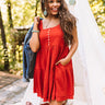 Vermont Views Babydoll Dress in Rust Image - 1