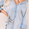 Ready For Napa Chambray Top In Light Wash Image - 1