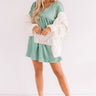 Stolen Hearts Babydoll Dress In Sage Image - 1