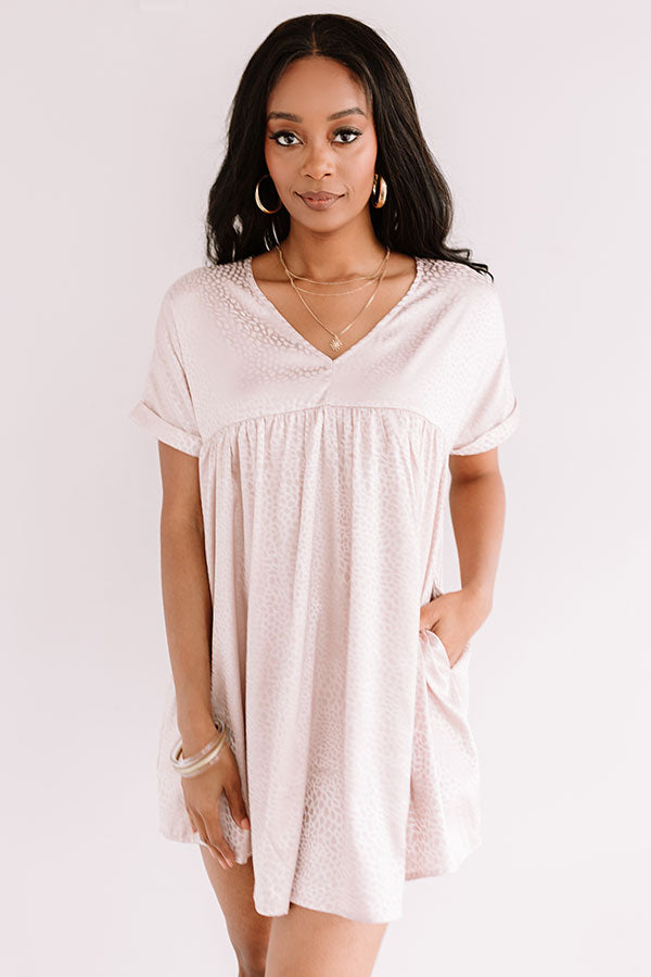 Stolen Hearts Babydoll Dress In Blush Image - 1