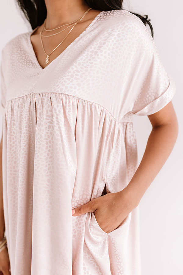 Stolen Hearts Babydoll Dress In Blush Image - 3