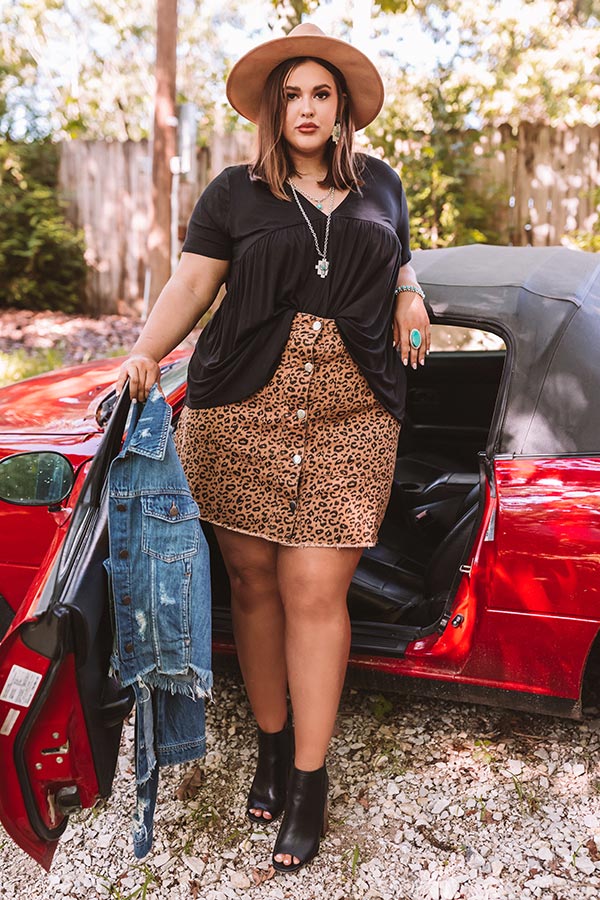 On The Radio Leopard Skirt Curves Image - 1