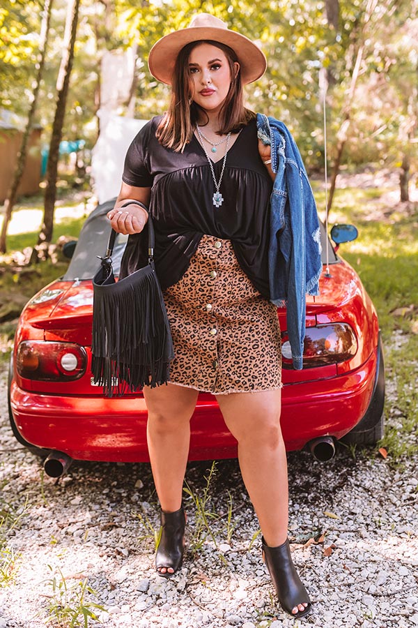 On The Radio Leopard Skirt Curves Image - 5