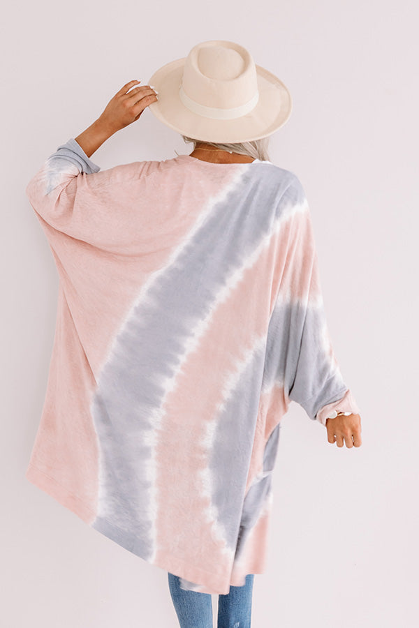Hand In Hand Tie Dye Cardigan In Blush Image - 2