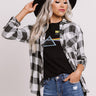 Pumpkin Spice Flirty Plaid Top In Grey Image - 1