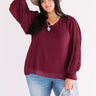 Sparks And Kisses Shift Top In Wine Curves Image - 1